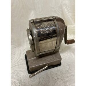 Vintage Boston Vacuum Mount Manual Pencil Sharpener Multi Hole Industrial Tool